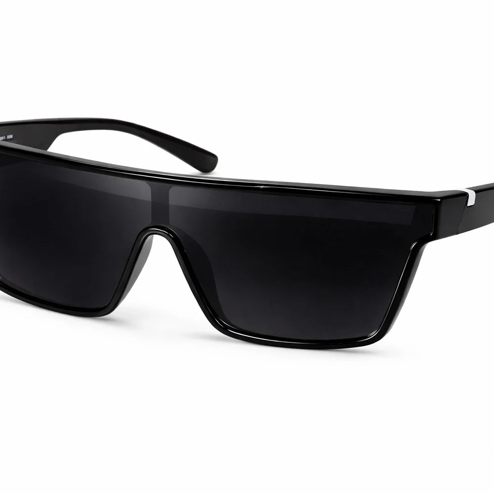 Quiksilver Black Shield Wraparound Sport Sunglasses w Case